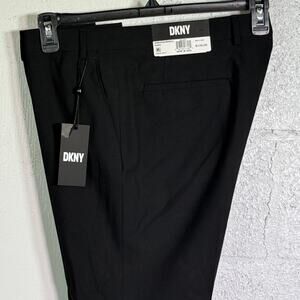 DKNY Mens Modern-Fit Stretch Dress Black 36x29 $135